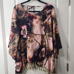 Urban Mangoz Women's Top with Tassels - Medium 100% Cotton